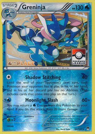 Greninja (40/122) (League Promo 4th Place) [XY: BREAKpoint] | Shuffle n Cut Hobbies & Games
