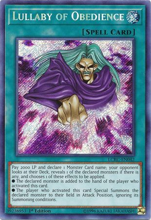 Lullaby of Obedience [LCKC-EN042] Secret Rare | Shuffle n Cut Hobbies & Games