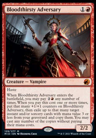 Bloodthirsty Adversary (Promo Pack) [Innistrad: Midnight Hunt Promos] | Shuffle n Cut Hobbies & Games