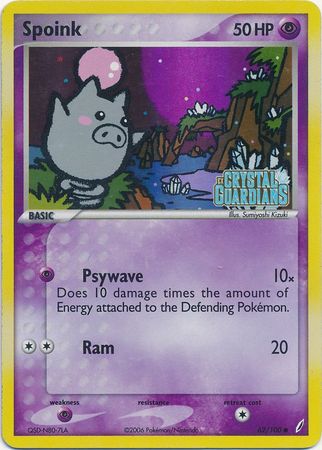Spoink (62/100) (Stamped) [EX: Crystal Guardians] | Shuffle n Cut Hobbies & Games