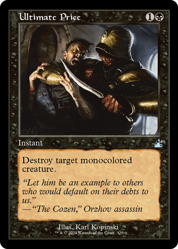 Ultimate Price (Retro Frame) [Ravnica Remastered] | Shuffle n Cut Hobbies & Games