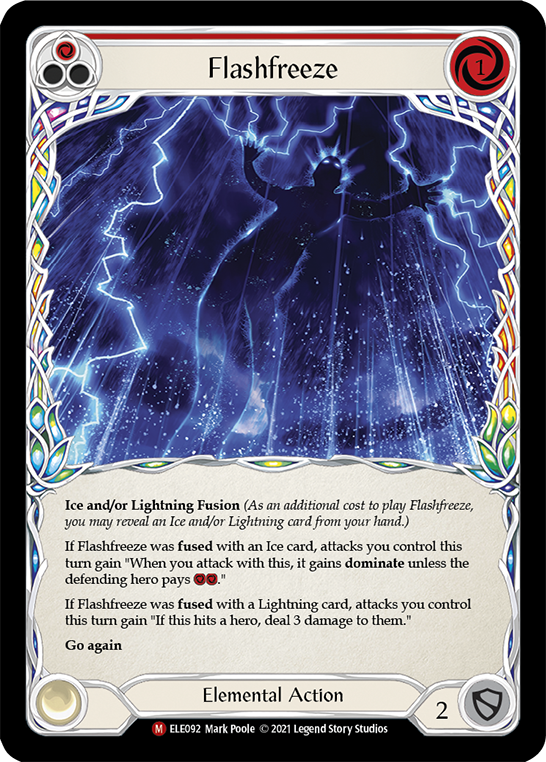 Flashfreeze [ELE092] (Tales of Aria)  1st Edition Rainbow Foil | Shuffle n Cut Hobbies & Games