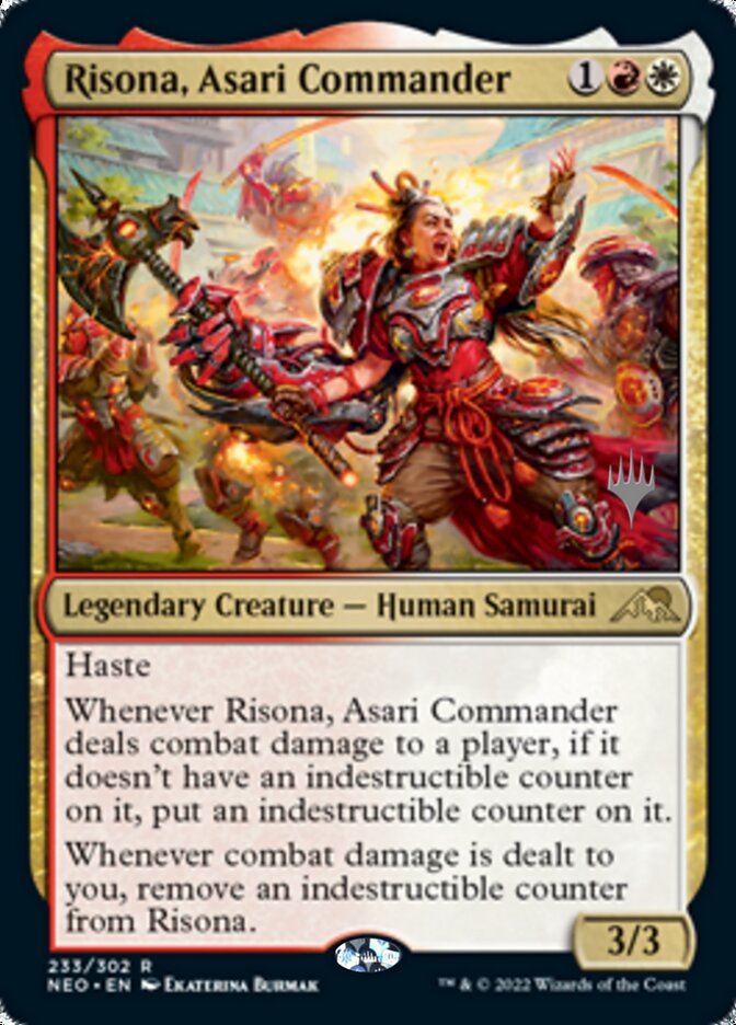 Risona, Asari Commander (Promo Pack) [Kamigawa: Neon Dynasty Promos] | Shuffle n Cut Hobbies & Games