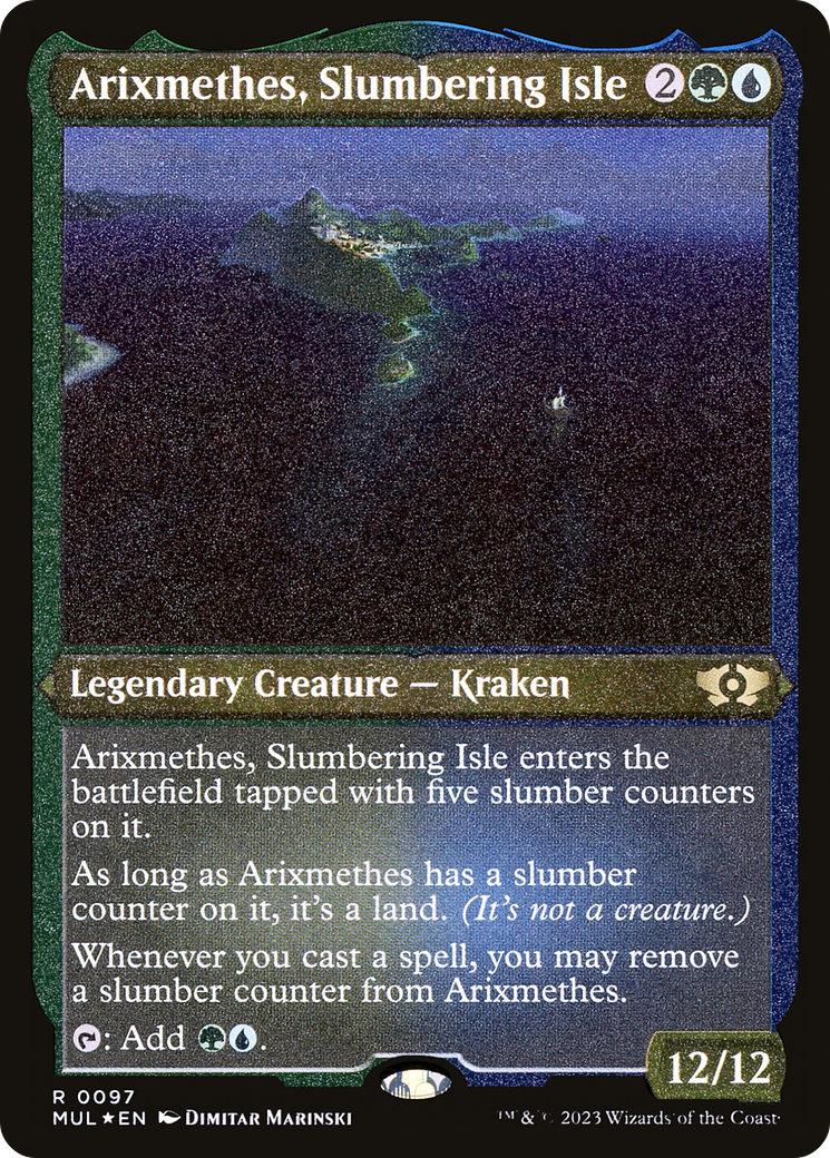 Arixmethes, Slumbering Isle (Foil Etched) [Multiverse Legends] | Shuffle n Cut Hobbies & Games