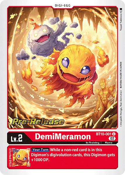 DemiMeramon [BT10-001] [Xros Encounter Pre-Release Cards] | Shuffle n Cut Hobbies & Games