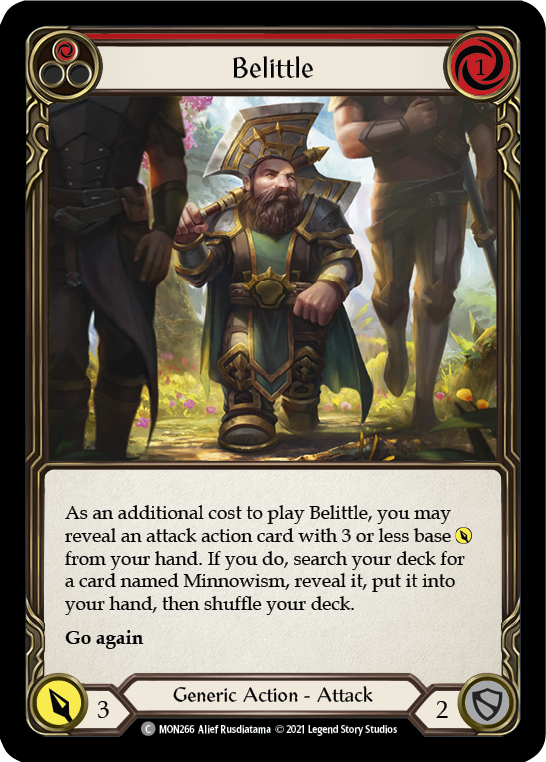 Belittle (Red) (Rainbow Foil) [MON266-RF] 1st Edition Rainbow Foil | Shuffle n Cut Hobbies & Games