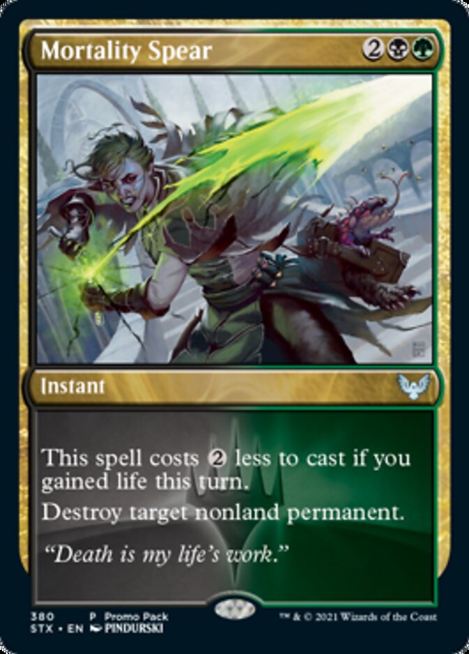 Mortality Spear (Promo Pack) [Strixhaven: School of Mages Promos] | Shuffle n Cut Hobbies & Games