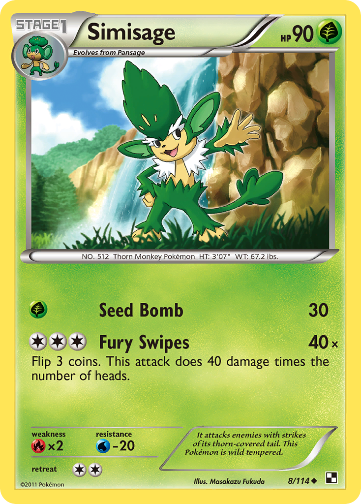 Simisage (8/114) [Black & White: Base Set] | Shuffle n Cut Hobbies & Games