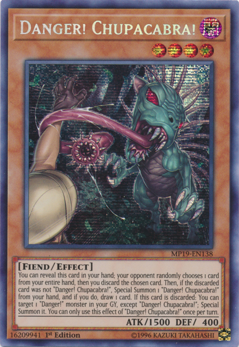 Danger! Chupacabra! [MP19-EN138] Prismatic Secret Rare | Shuffle n Cut Hobbies & Games