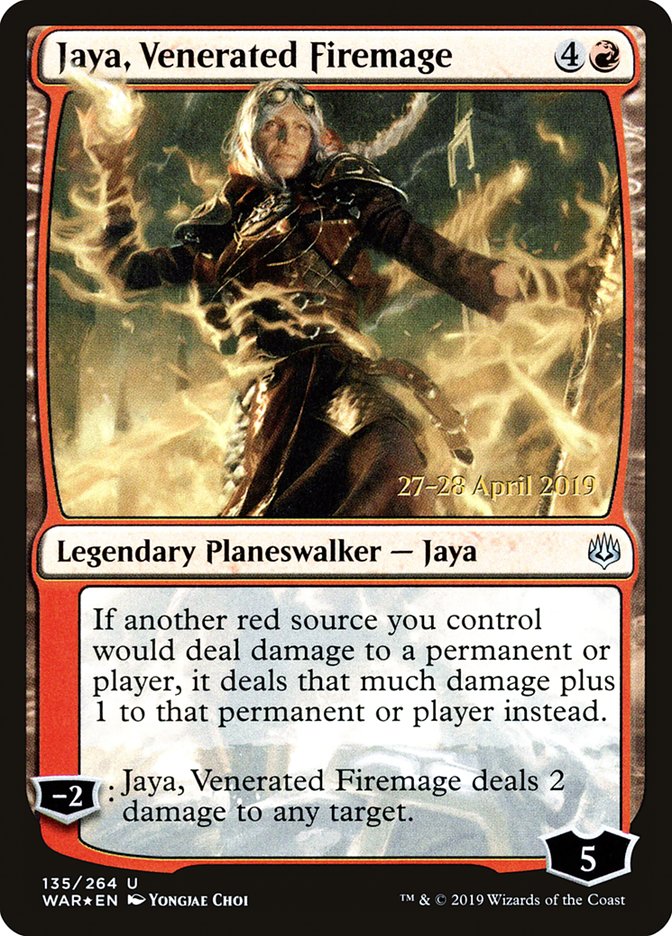 Jaya, Venerated Firemage [War of the Spark Prerelease Promos] | Shuffle n Cut Hobbies & Games