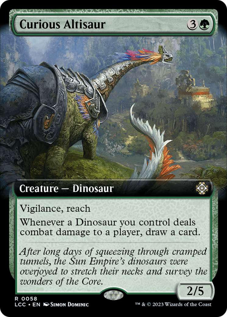 Curious Altisaur (Extended Art) [The Lost Caverns of Ixalan Commander] | Shuffle n Cut Hobbies & Games