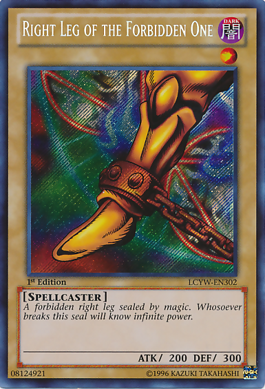 Right Leg of the Forbidden One [LCYW-EN302] Secret Rare | Shuffle n Cut Hobbies & Games