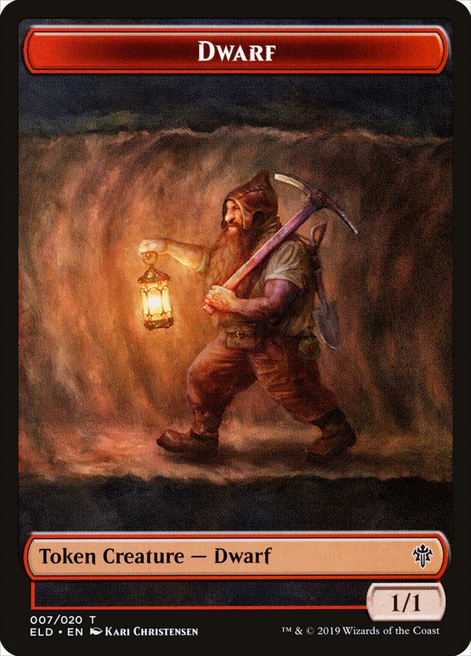 Dwarf Token [Throne of Eldraine Tokens] | Shuffle n Cut Hobbies & Games