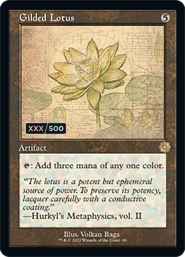 Gilded Lotus (Retro Schematic) (Serialized) [The Brothers' War Retro Artifacts] | Shuffle n Cut Hobbies & Games