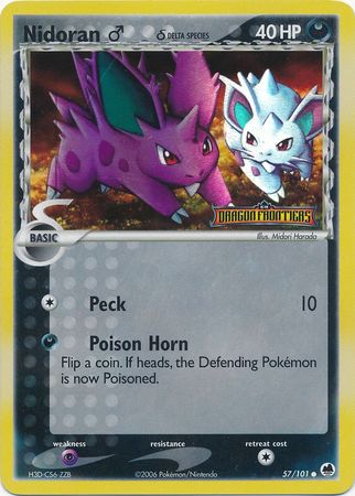Nidoran (57/101) (Male) (Delta Species) (Stamped) [EX: Dragon Frontiers] | Shuffle n Cut Hobbies & Games