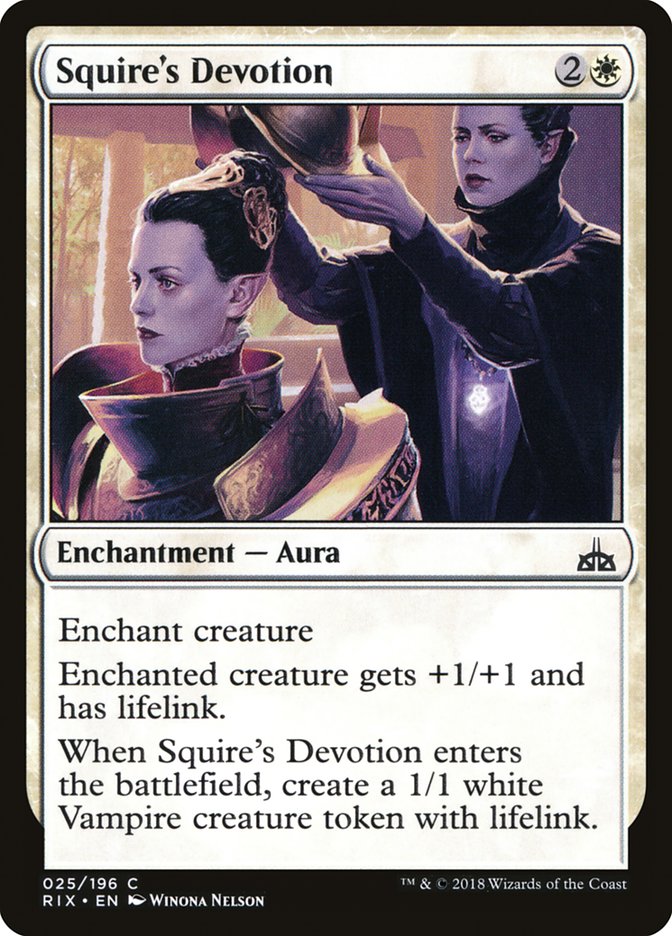 Squire's Devotion [Rivals of Ixalan] | Shuffle n Cut Hobbies & Games