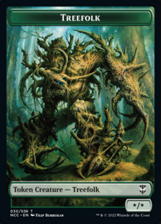 Treefolk // Spider Double-Sided Token [Streets of New Capenna Commander Tokens] | Shuffle n Cut Hobbies & Games