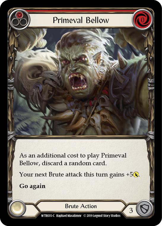 Primeval Bellow (Red) [WTR035-C] Alpha Print Normal | Shuffle n Cut Hobbies & Games