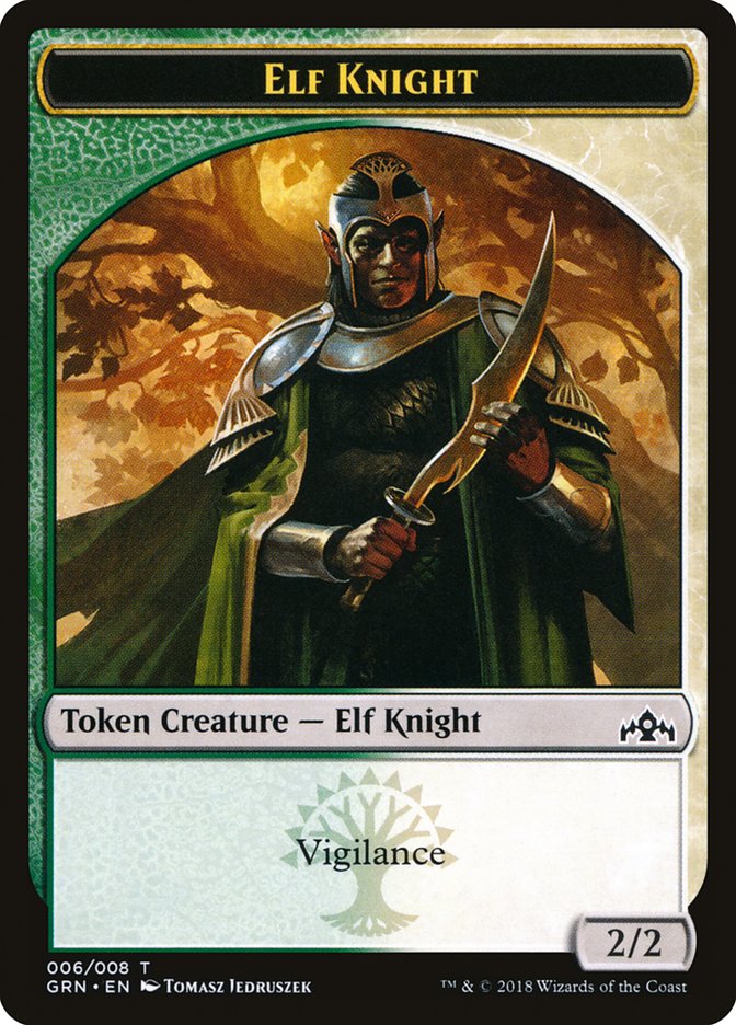 Elf Knight Token [Guilds of Ravnica Tokens] | Shuffle n Cut Hobbies & Games