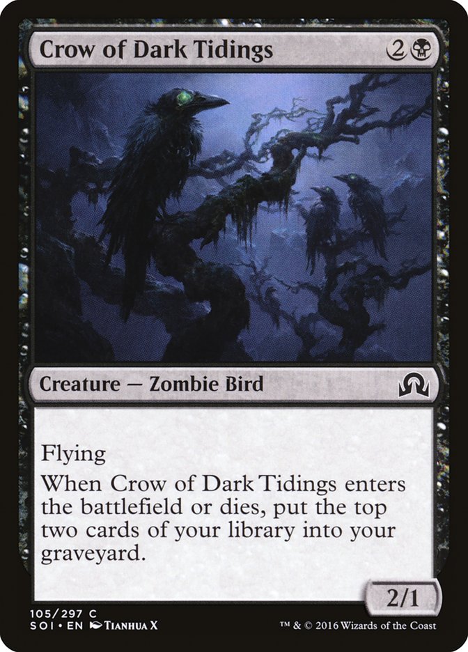 Crow of Dark Tidings [Shadows over Innistrad] | Shuffle n Cut Hobbies & Games