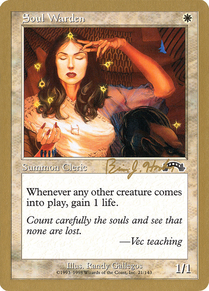 Soul Warden (Brian Hacker) [World Championship Decks 1998] | Shuffle n Cut Hobbies & Games