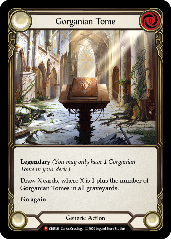 Gorganian Tome [CRU181] 1st Edition Rainbow Foil | Shuffle n Cut Hobbies & Games