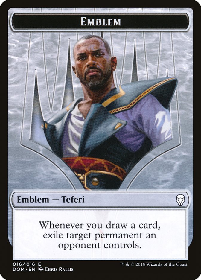 Teferi, Hero of Dominaria Emblem [Dominaria Tokens] | Shuffle n Cut Hobbies & Games