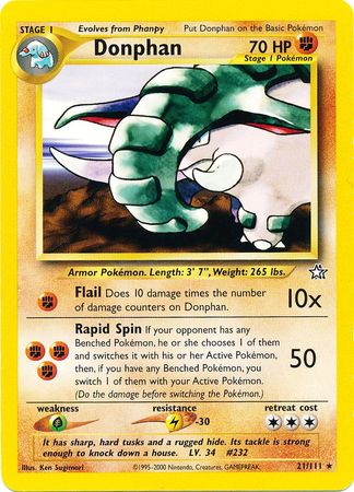 Donphan (21/111) [Neo Genesis Unlimited] | Shuffle n Cut Hobbies & Games