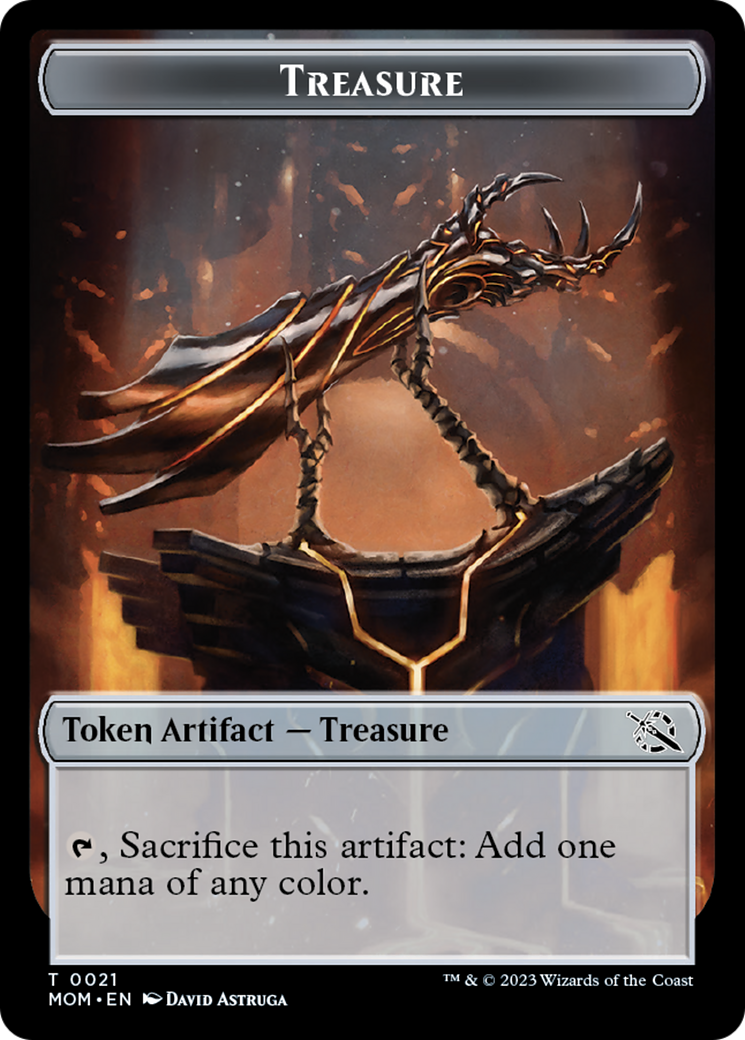 Treasure (21) // Phyrexian Hydra (11) Double-Sided Token [March of the Machine Tokens] | Shuffle n Cut Hobbies & Games