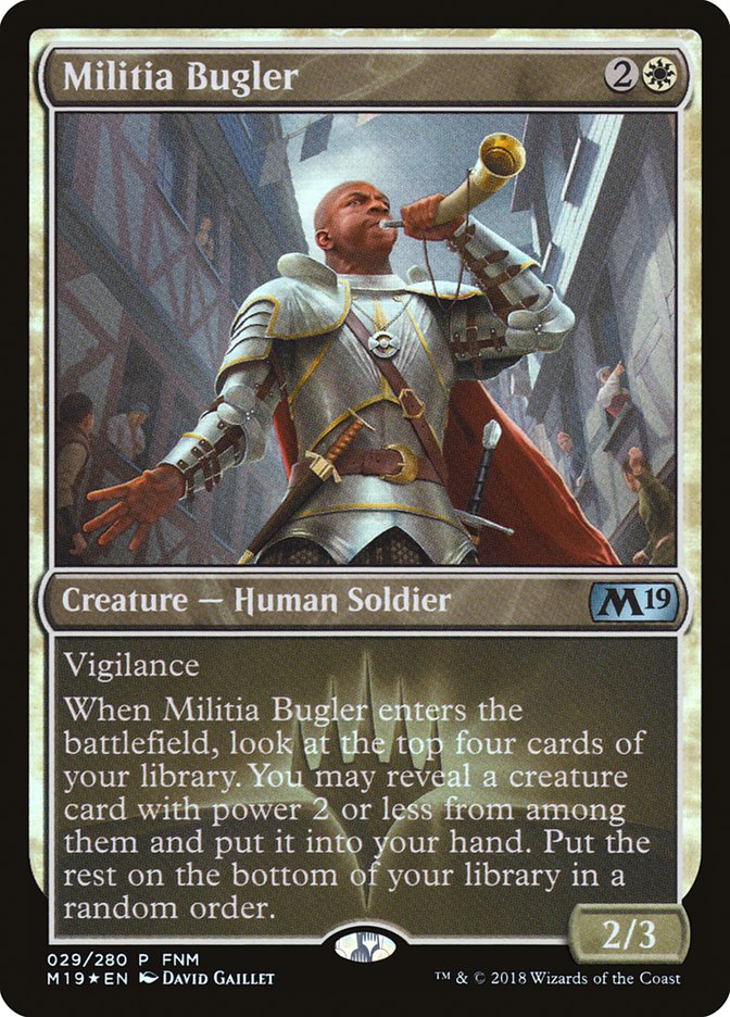 Militia Bugler (FNM) [Core Set 2019 Promos] | Shuffle n Cut Hobbies & Games