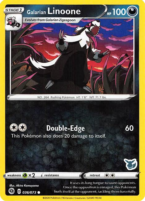 Galarian Linoone (036/073) (Eevee Deck) [Battle Academy 2022] | Shuffle n Cut Hobbies & Games