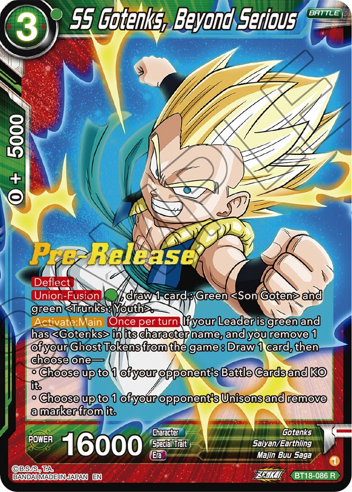 SS Gotenks, Beyond Serious (BT18-086) [Dawn of the Z-Legends Prerelease Promos] | Shuffle n Cut Hobbies & Games