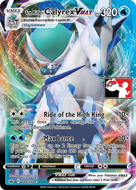Ice Rider Calyrex VMAX (046/198) [Prize Pack Series One] | Shuffle n Cut Hobbies & Games