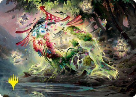 Go-Shintai of Life's Origin Art Card (Gold-Stamped Signature) [Kamigawa: Neon Dynasty Art Series] | Shuffle n Cut Hobbies & Games