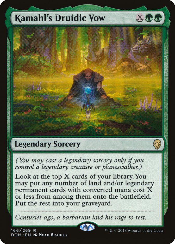 Kamahl's Druidic Vow [Dominaria] | Shuffle n Cut Hobbies & Games