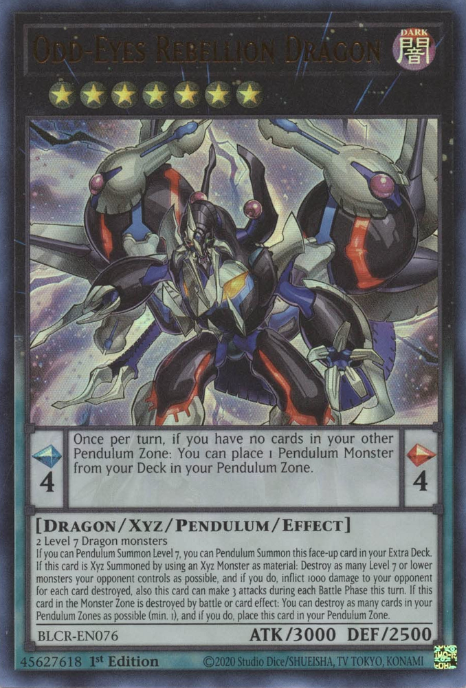 Odd-Eyes Rebellion Dragon [BLCR-EN076] Ultra Rare | Shuffle n Cut Hobbies & Games