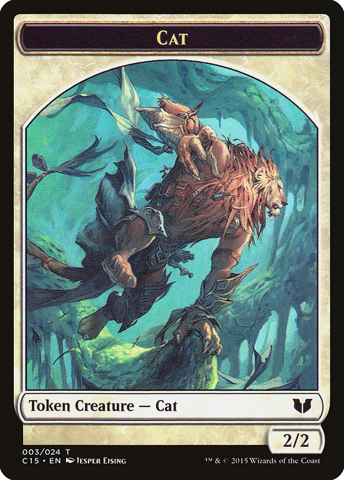 Spirit (023) // Cat Double-Sided Token [Commander 2015 Tokens] | Shuffle n Cut Hobbies & Games