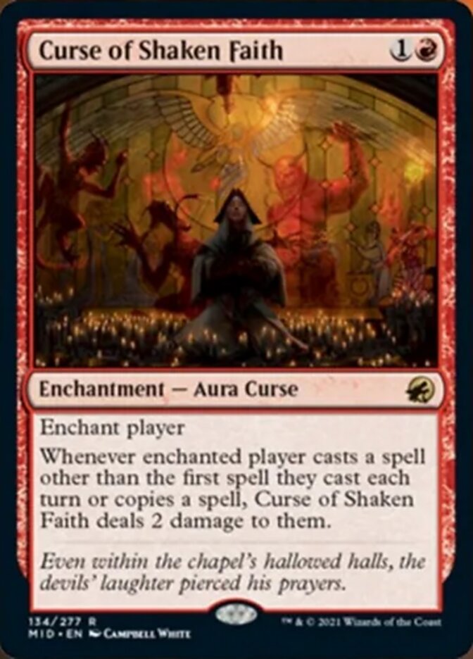 Curse of Shaken Faith [Innistrad: Midnight Hunt] | Shuffle n Cut Hobbies & Games