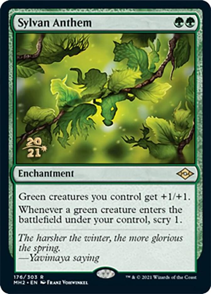 Sylvan Anthem [Modern Horizons 2 Prerelease Promos] | Shuffle n Cut Hobbies & Games