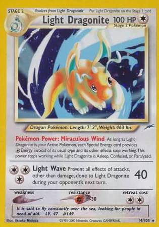 Light Dragonite (14/105) [Neo Destiny Unlimited] | Shuffle n Cut Hobbies & Games