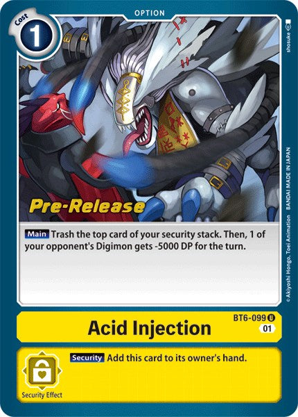 Acid Injection [BT6-099] [Double Diamond Pre-Release Cards] | Shuffle n Cut Hobbies & Games