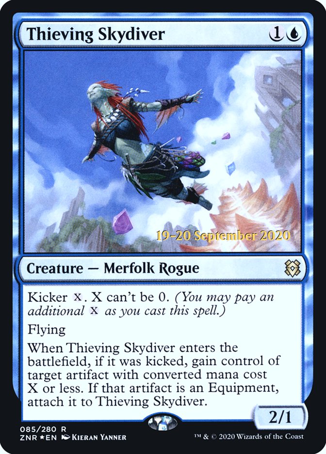 Thieving Skydiver [Zendikar Rising Prerelease Promos] | Shuffle n Cut Hobbies & Games