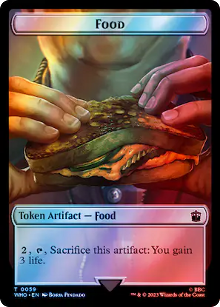 Alien Angel // Food (0059) Double-Sided Token (Surge Foil) [Doctor Who Tokens] | Shuffle n Cut Hobbies & Games