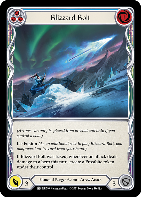 Blizzard Bolt (Blue) [ELE046] (Tales of Aria)  1st Edition Rainbow Foil | Shuffle n Cut Hobbies & Games