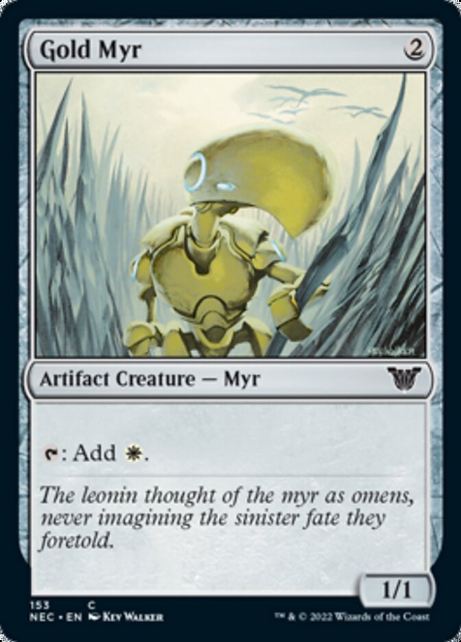 Gold Myr [Kamigawa: Neon Dynasty Commander] | Shuffle n Cut Hobbies & Games