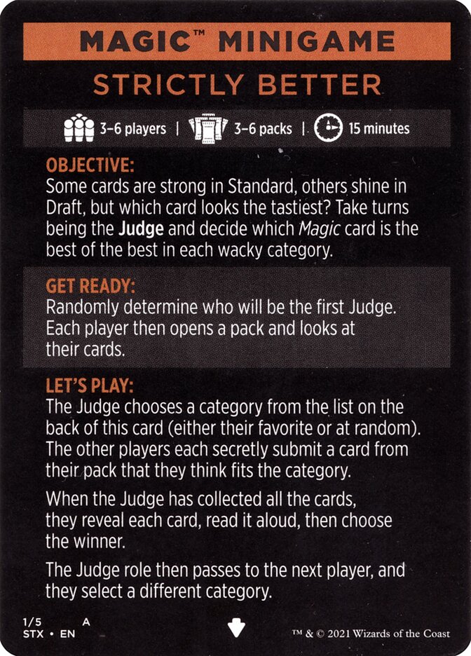 Strictly Better (Magic Minigame) [Strixhaven: School of Mages Minigame] | Shuffle n Cut Hobbies & Games