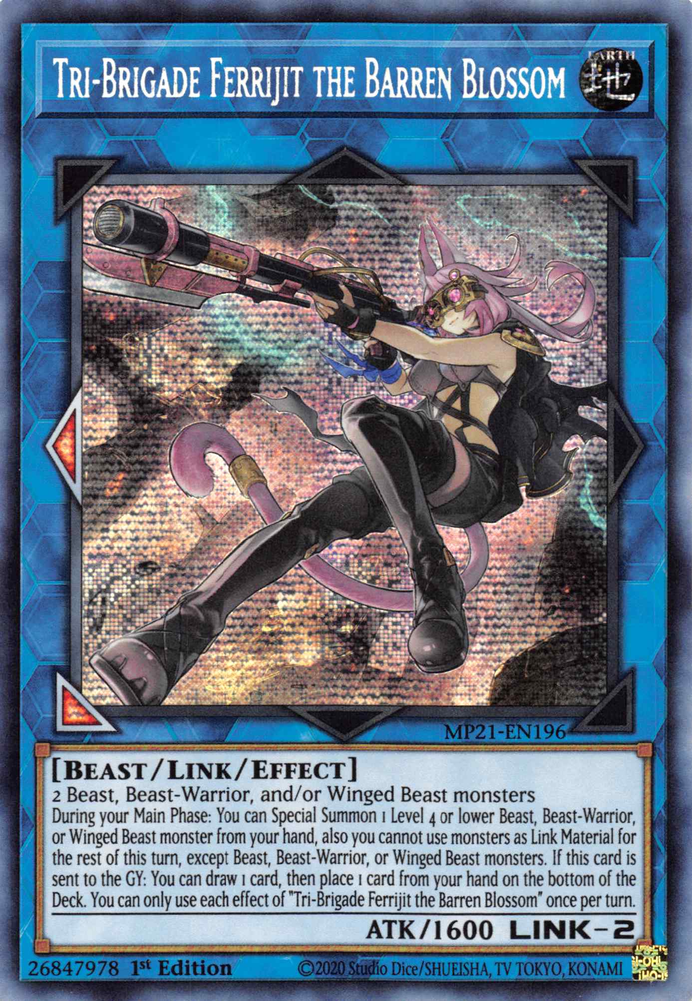 Tri-Brigade Ferrijit the Barren Blossom [MP21-EN196] Prismatic Secret Rare | Shuffle n Cut Hobbies & Games