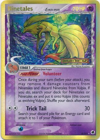 Ninetales (8/101) (Delta Species) (Stamped) [EX: Dragon Frontiers] | Shuffle n Cut Hobbies & Games