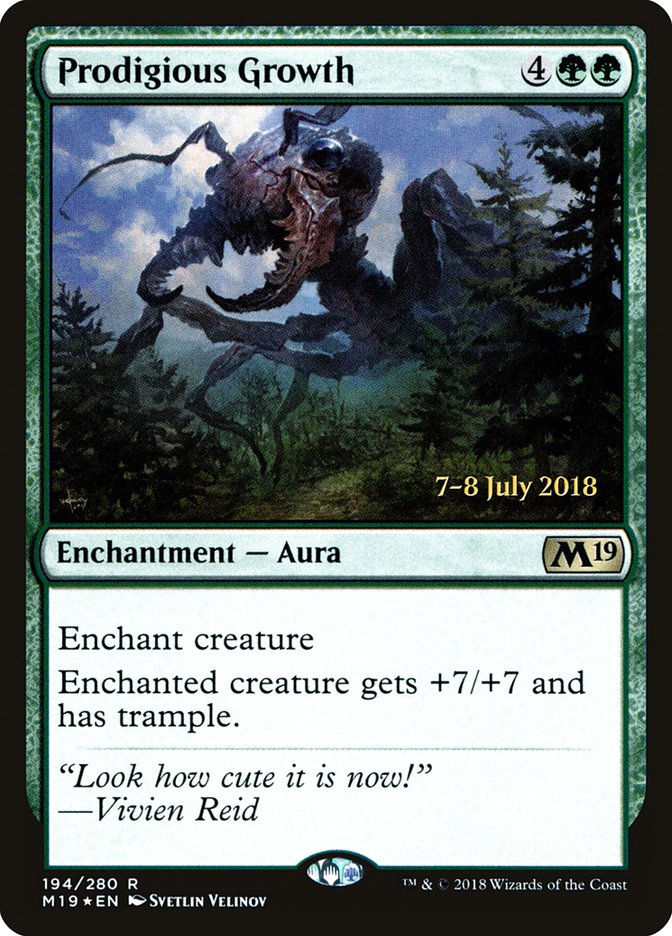 Prodigious Growth [Core Set 2019 Prerelease Promos] | Shuffle n Cut Hobbies & Games