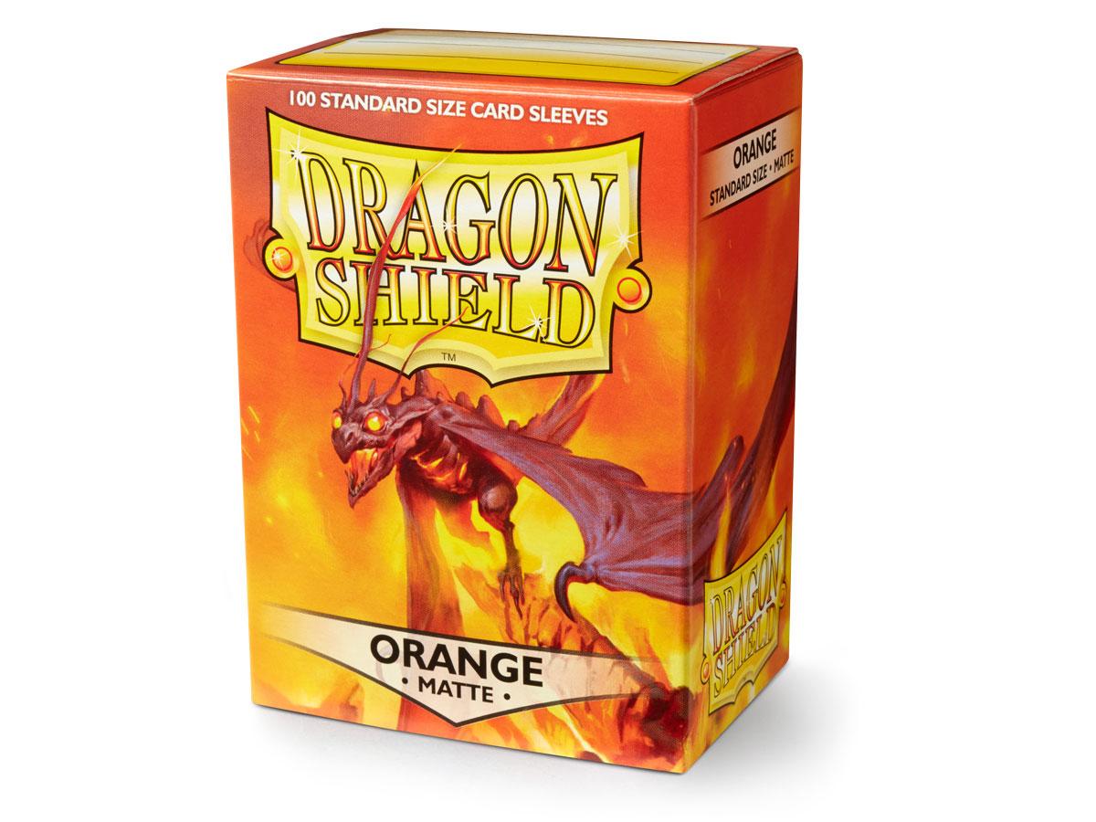 Dragon Shield 100ct MATTE standard Sleeves - Orange | Shuffle n Cut Hobbies & Games
